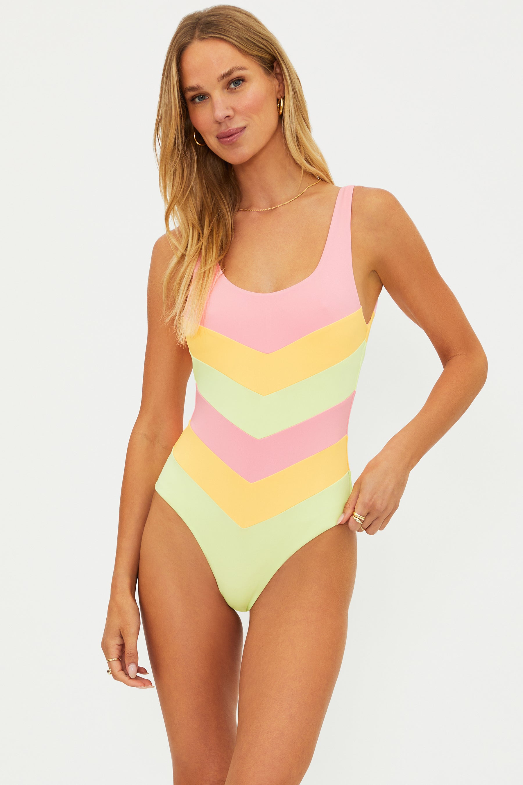 Beach Riot | Cinthia One Piece Sorbet Chevron | One Piece Swimsuit