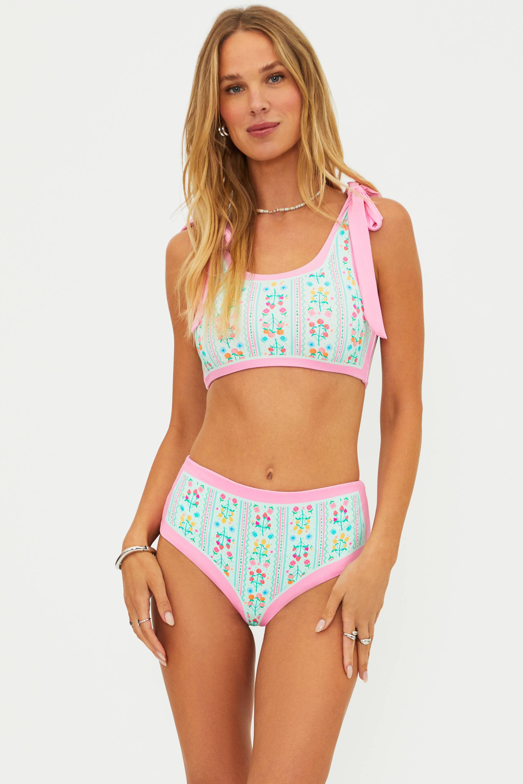 Beach Riot | Francis Top Fruit Blooms | Spring Floral Bikini Top