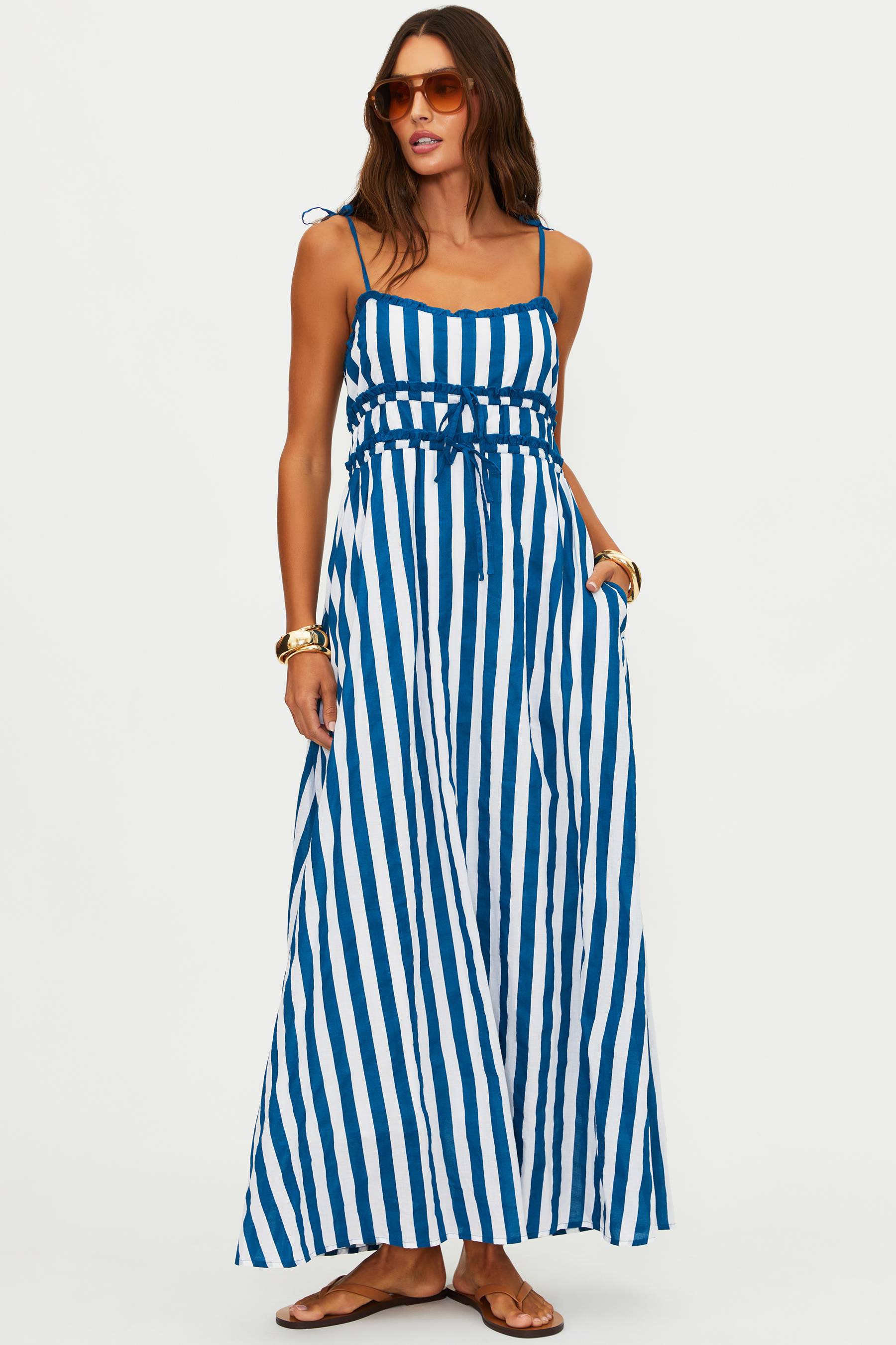 Beach Riot Levie Maxi Dress - Twilight Tides Stripes Beach Riot Levie Maxi Dress - Twilight Tides Stripes
