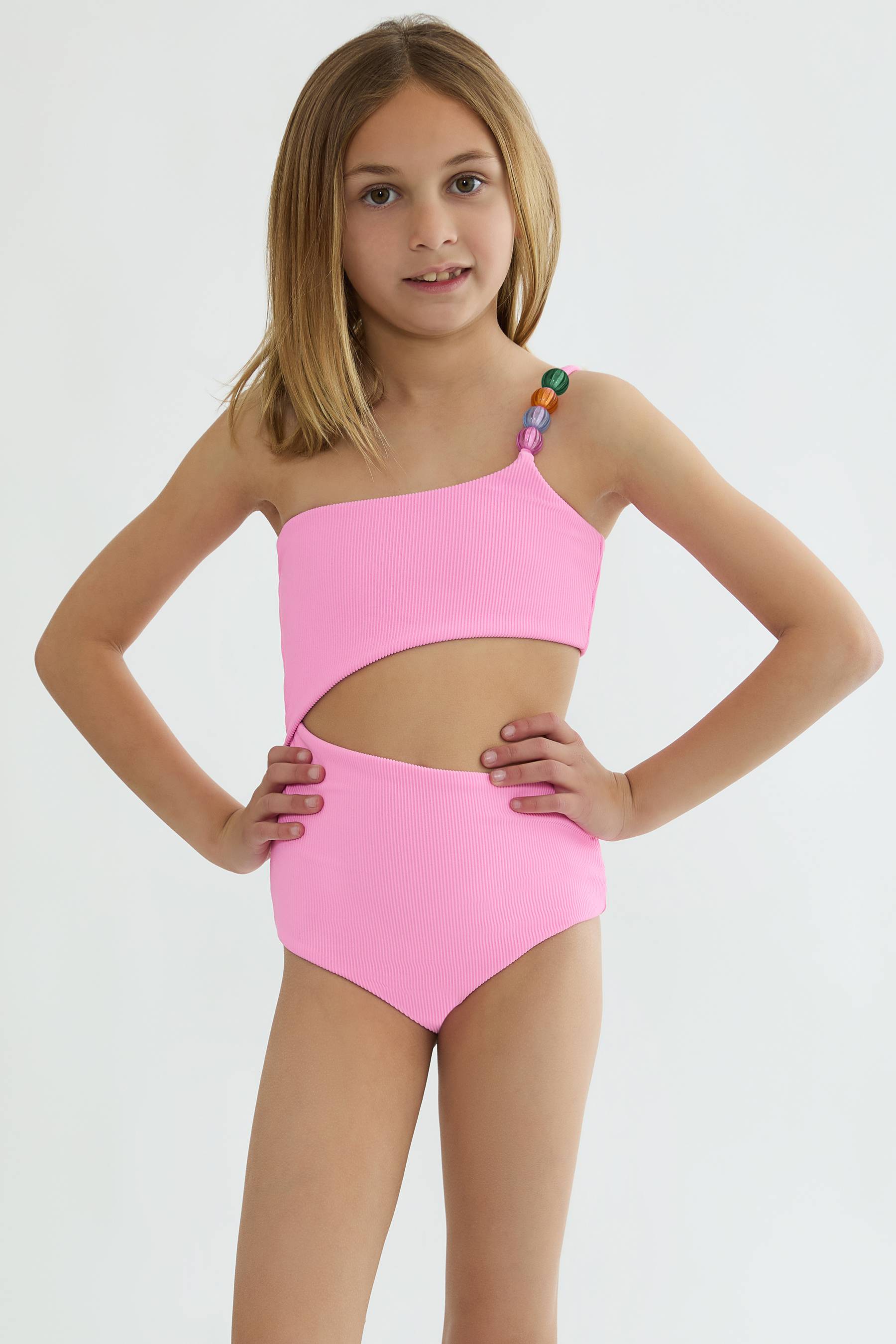 Beach Riot | Little Brynn One Piece Peak Pink
