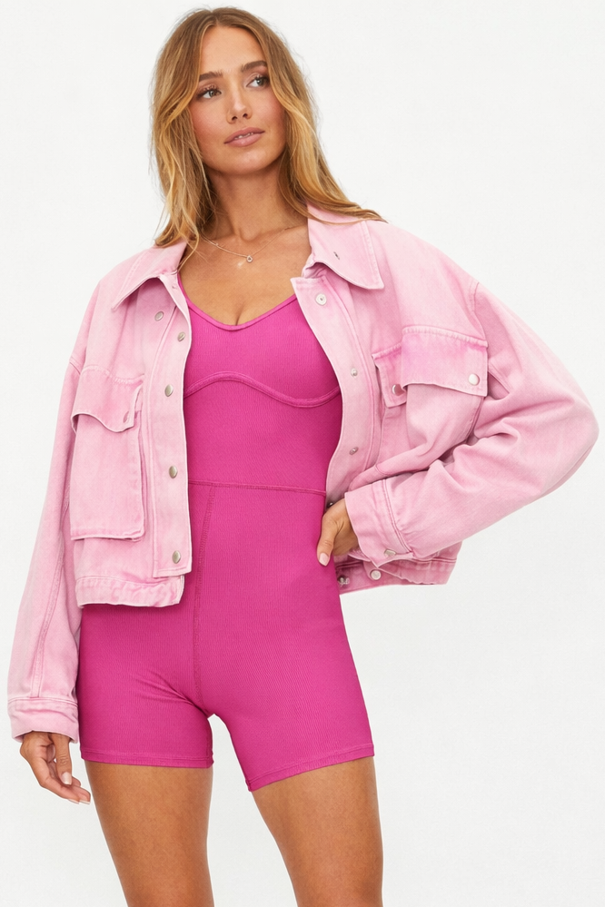 Beach Riot | Isola Jacket Pink Sands | Pink Cropped Jacket | Beach