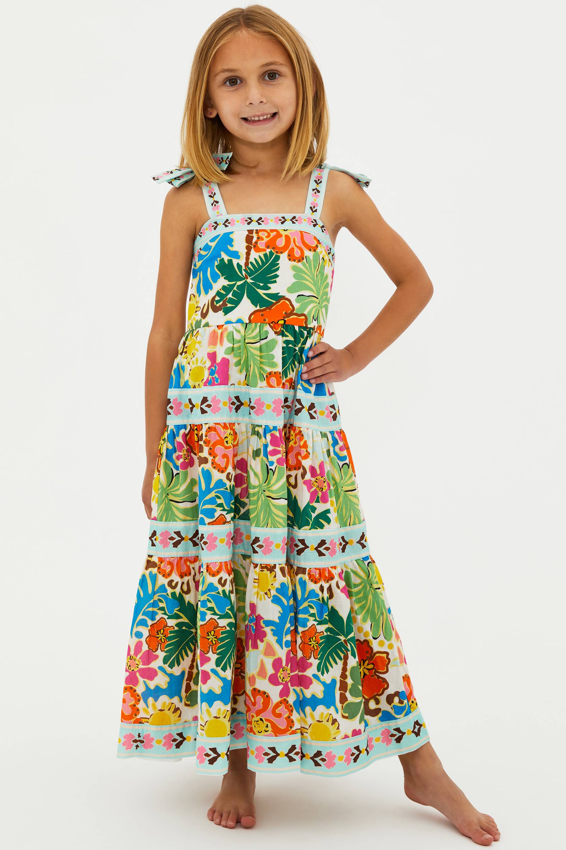 Little Charlotte Dress Tropical Sands | Girls Summer Dresses | Beach Riot