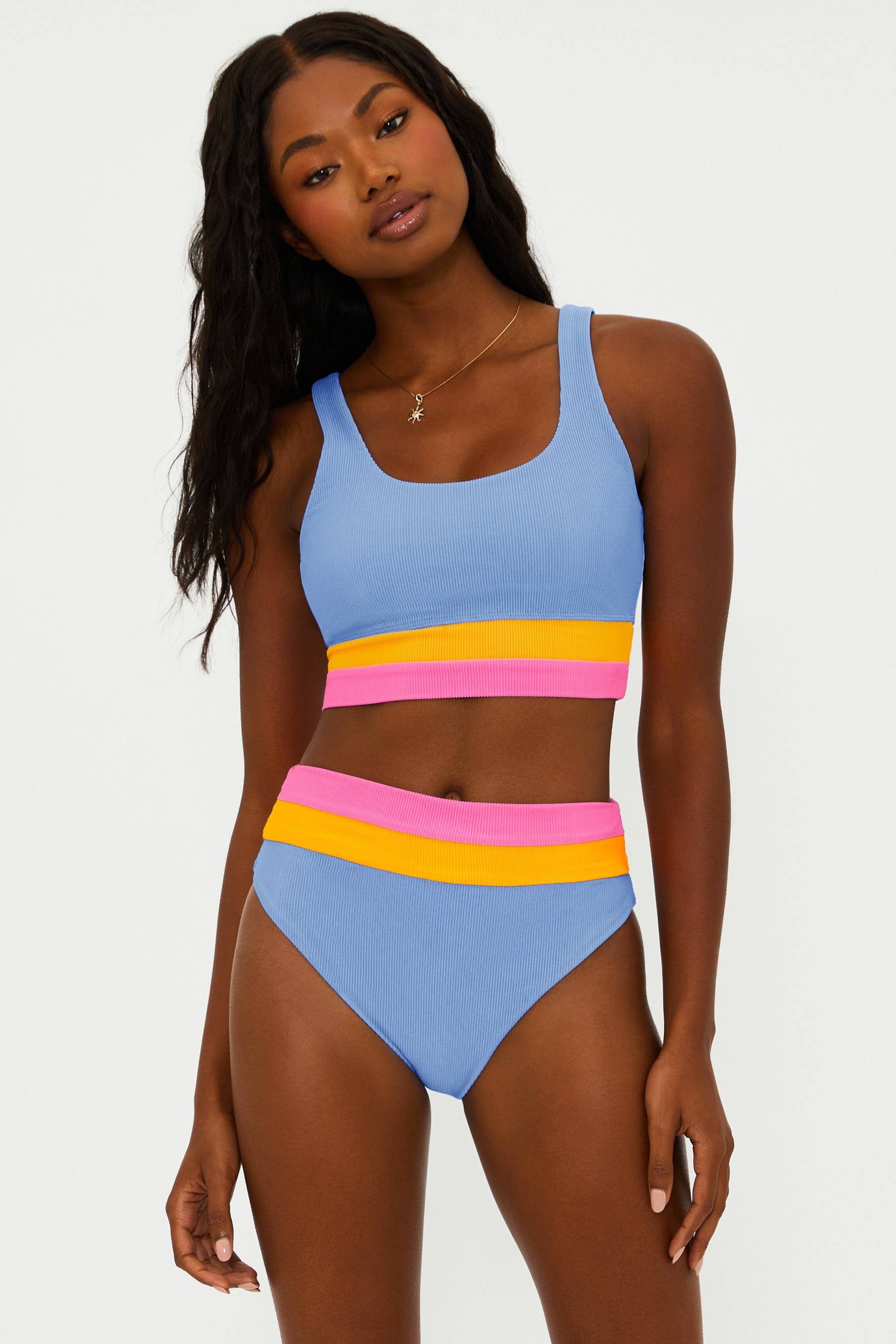 Beach Riot Mackenzie Top Daydreamer Colorblock Bikini Top