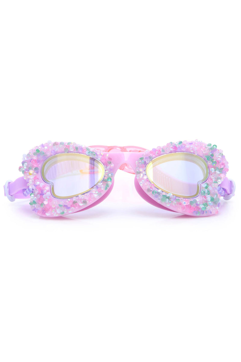 Kids butterfly pink and blue goggles with glitter. 