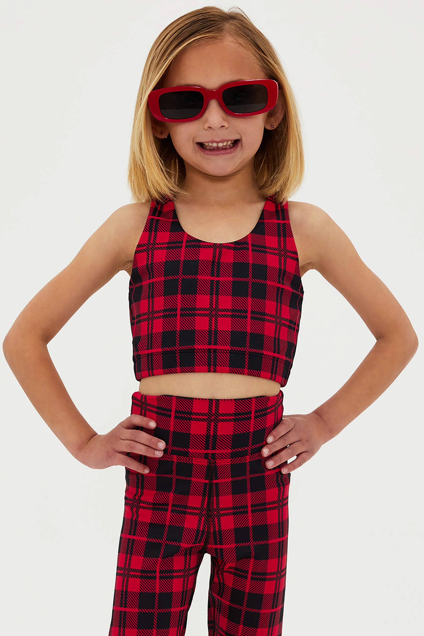 Little Clementine Top Merry Plaid