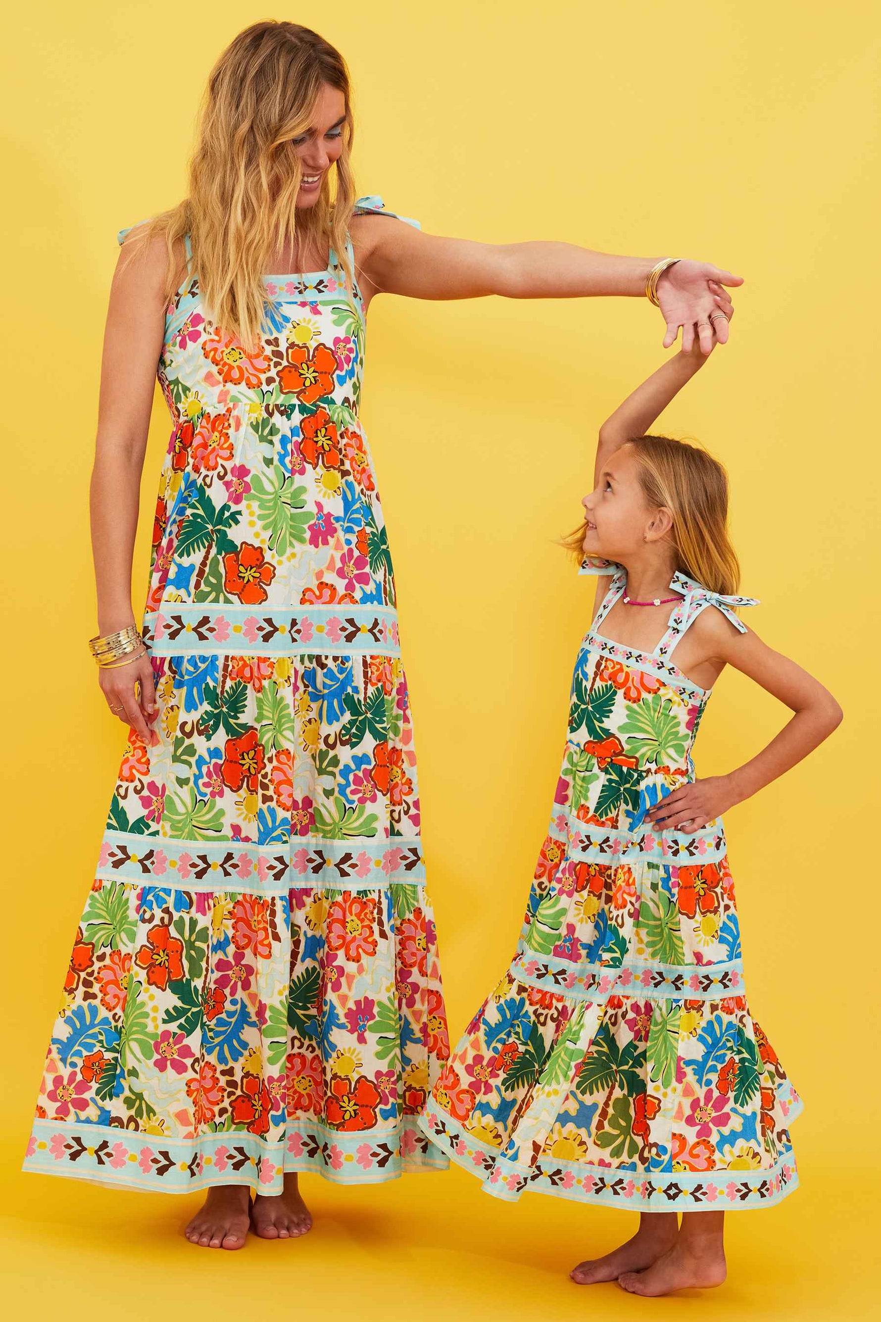 floral little girls maxi dress