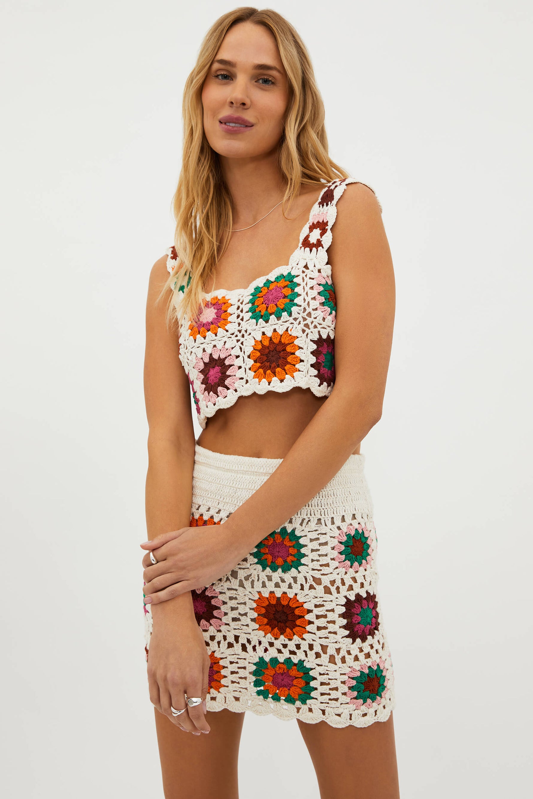 Beach Riot x Anthropologie Eliza Top Sunburst Crochet