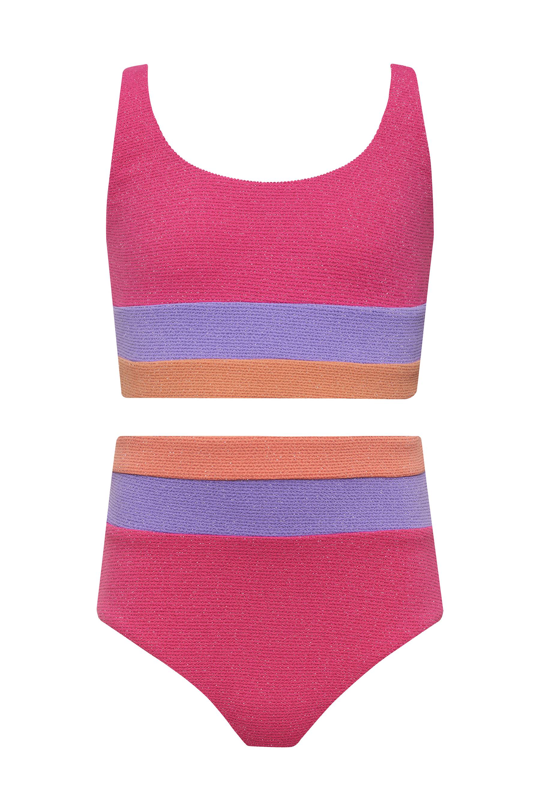 Little Mackenzie & Heidi Set Coral Bay Colorblock Scrunch