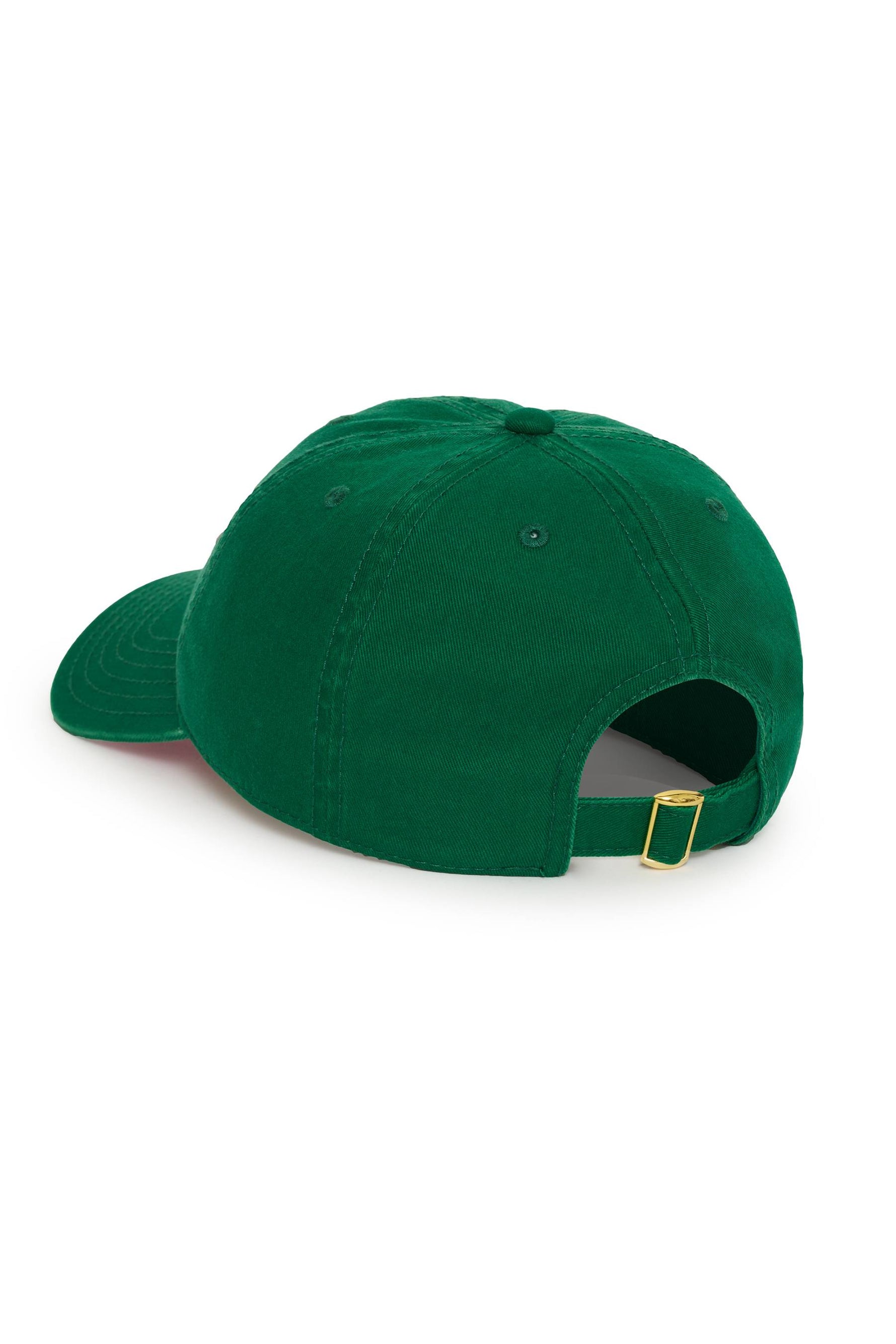 green baseball cap with pink Beach Riot embroidery