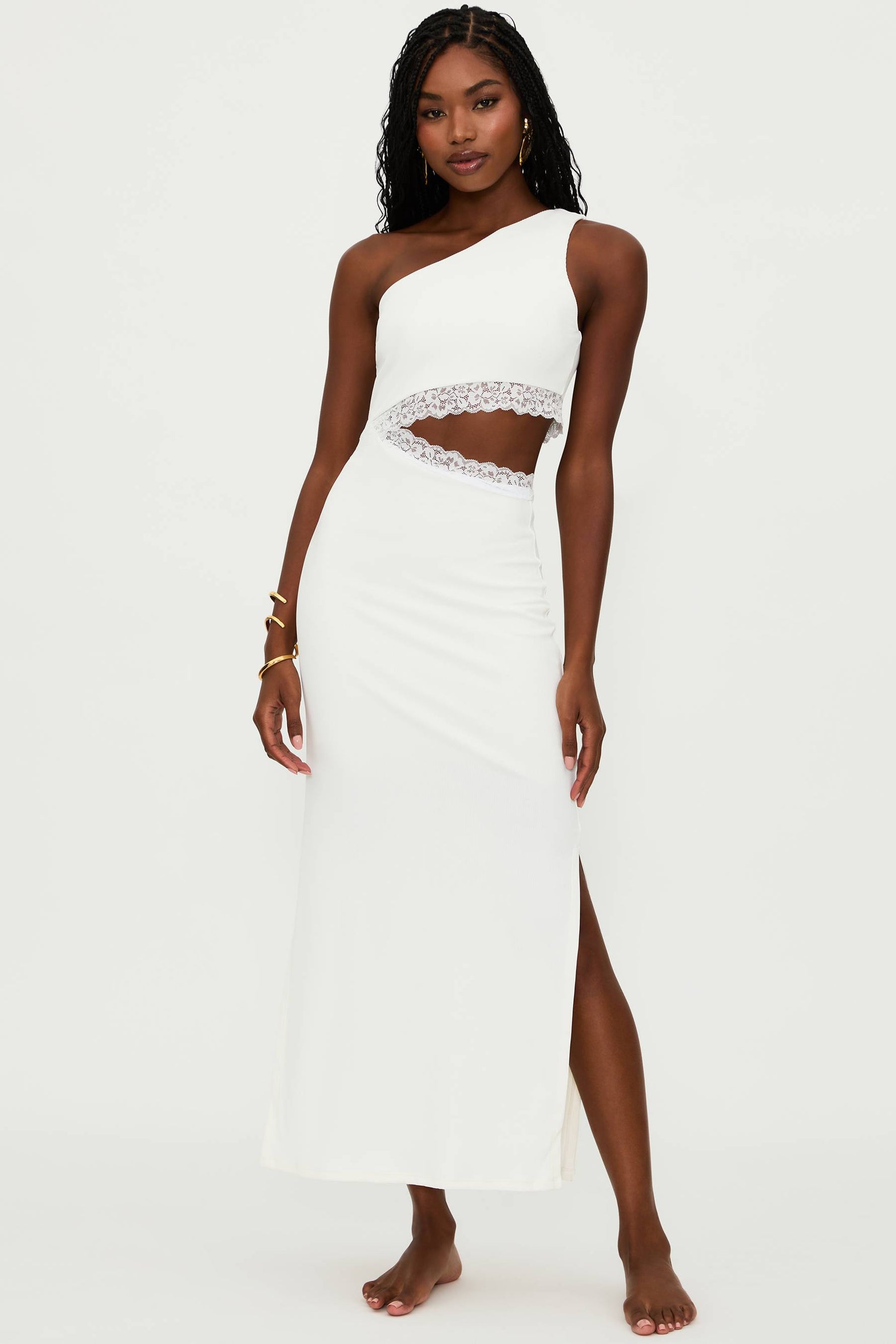 Genevieve Lace Dress White