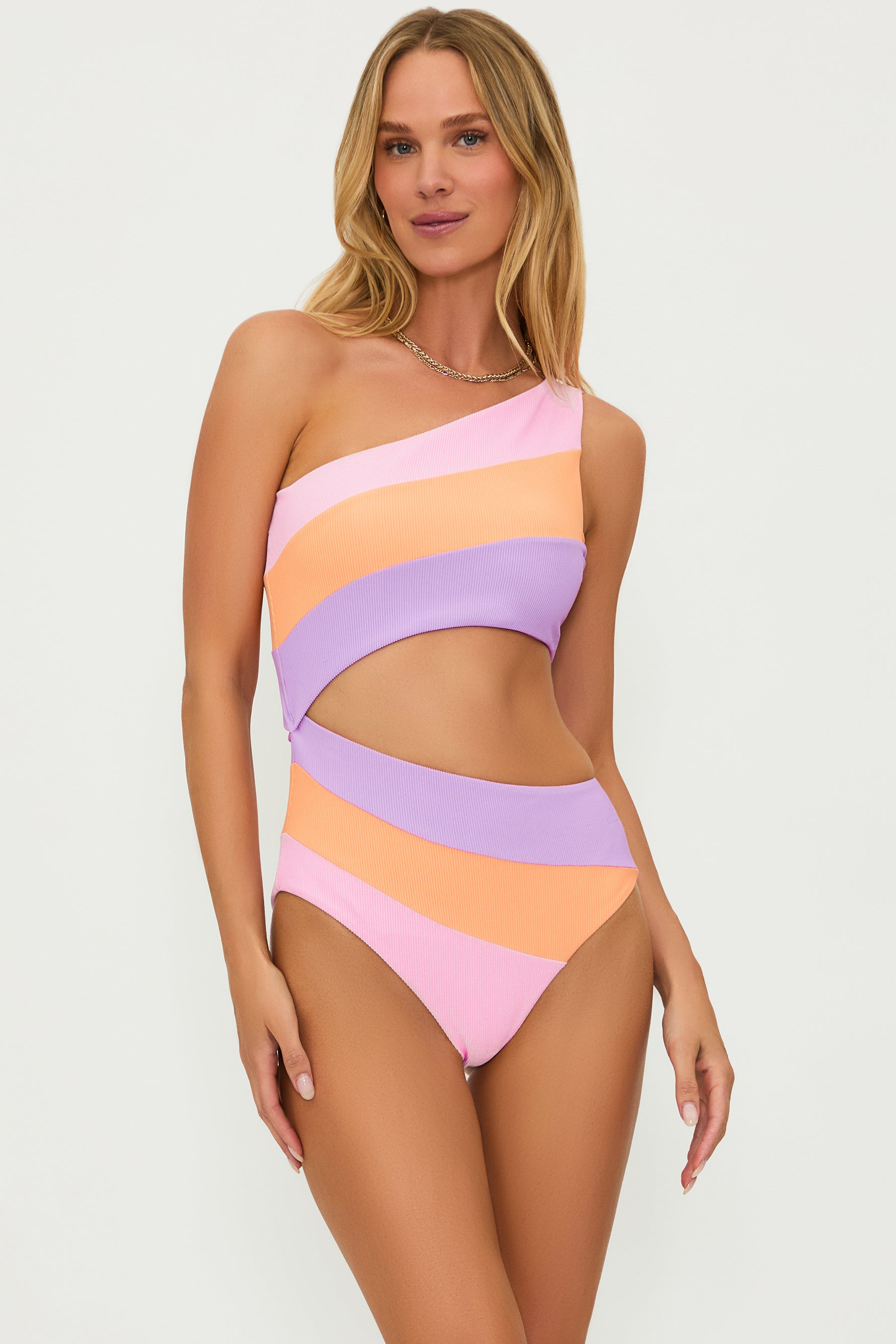 Joyce One Piece Pastel Poppy Colorblock