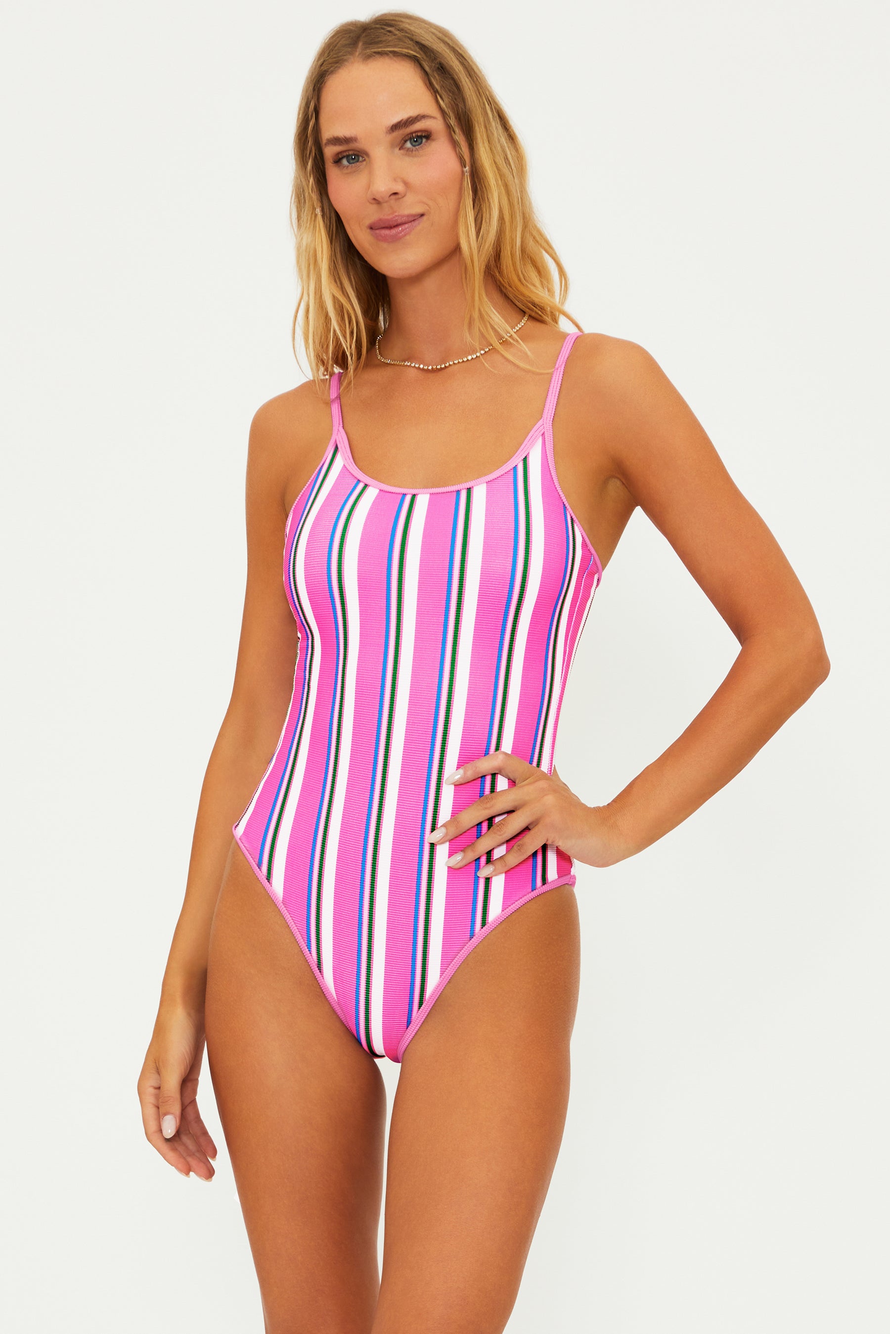 Naomi One Piece Sugar Plum Stripe