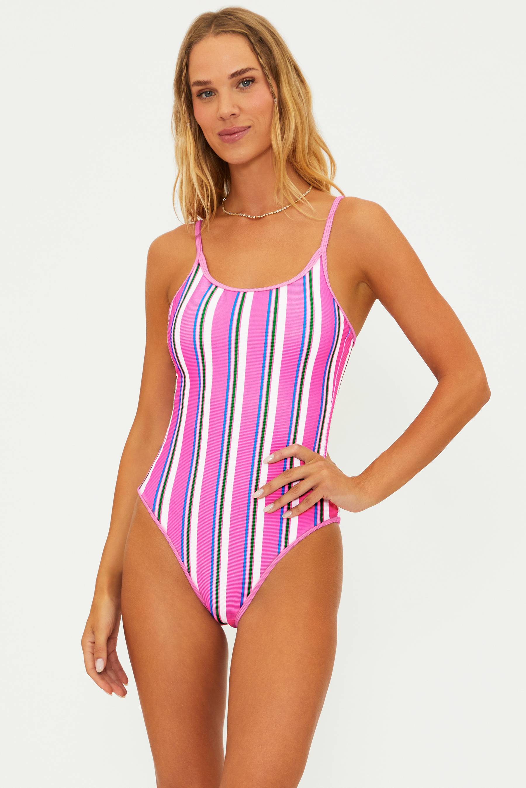 Naomi One Piece Sugar Plum Stripe