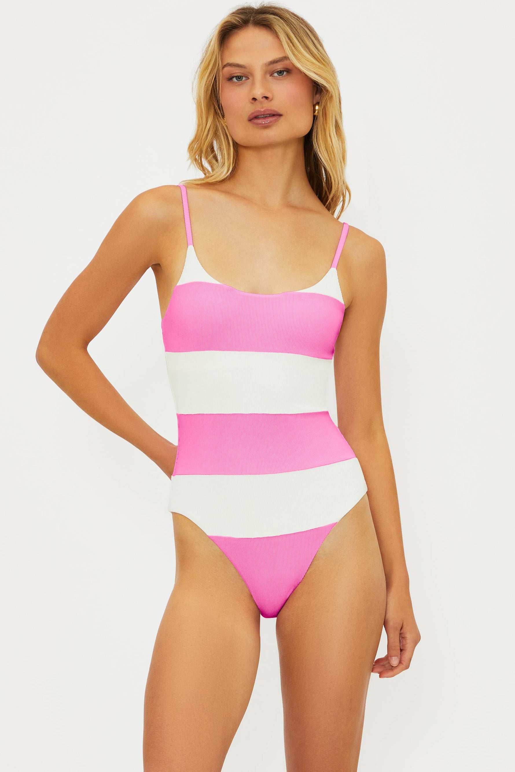 Calista One Piece Prism Pink Stripe