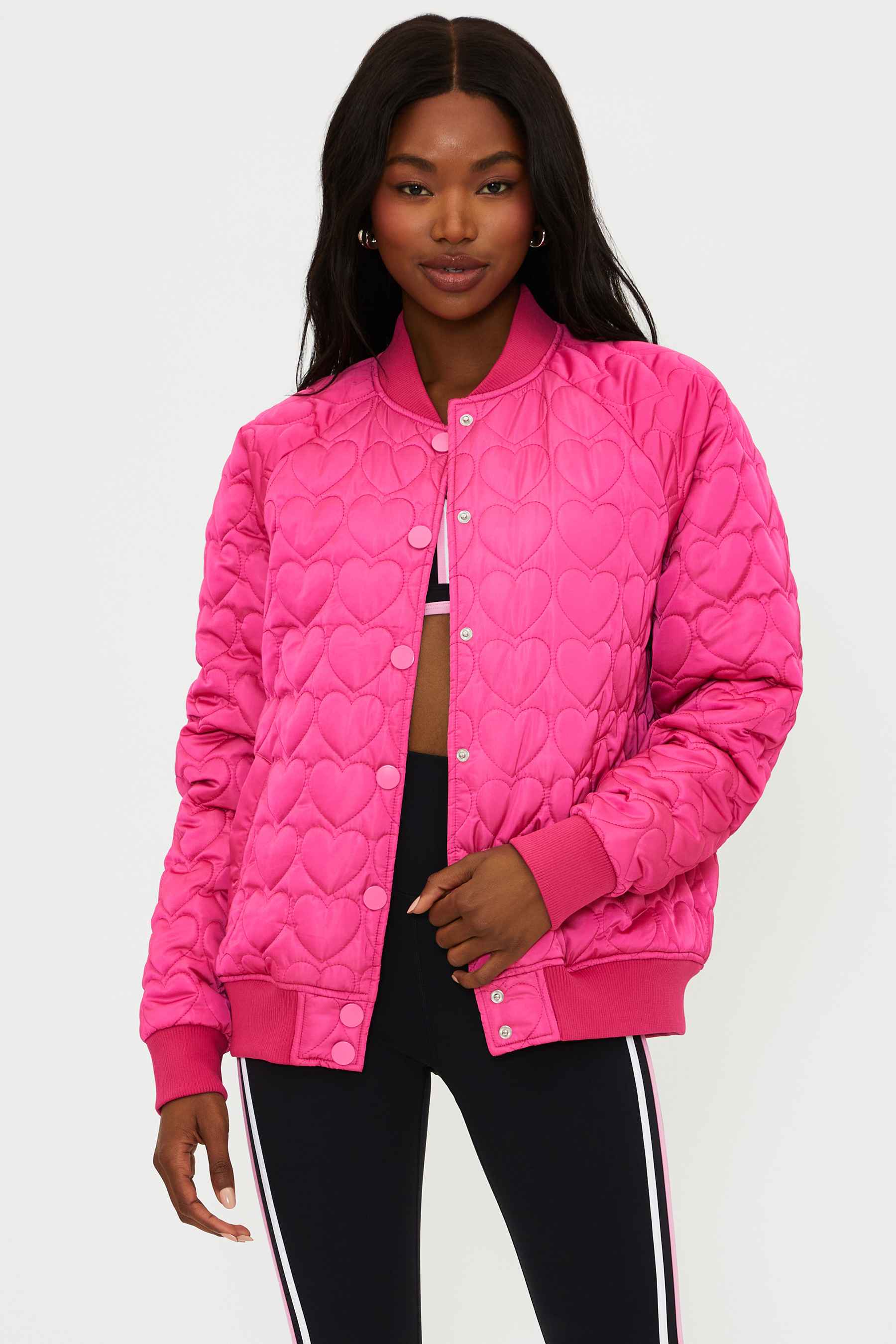 Flight Jacket Fuchsia Heart