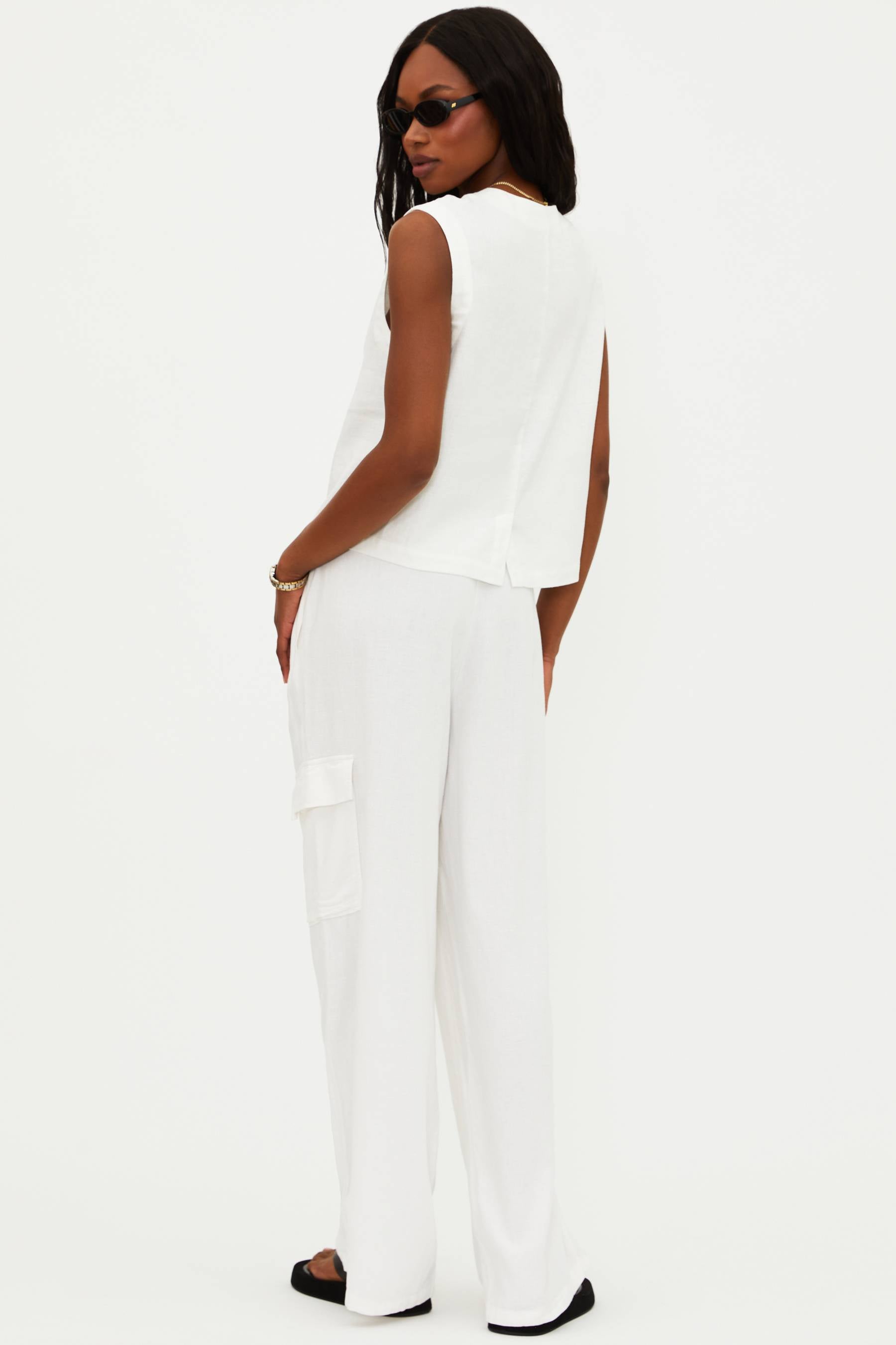 Amara Pant White Linen