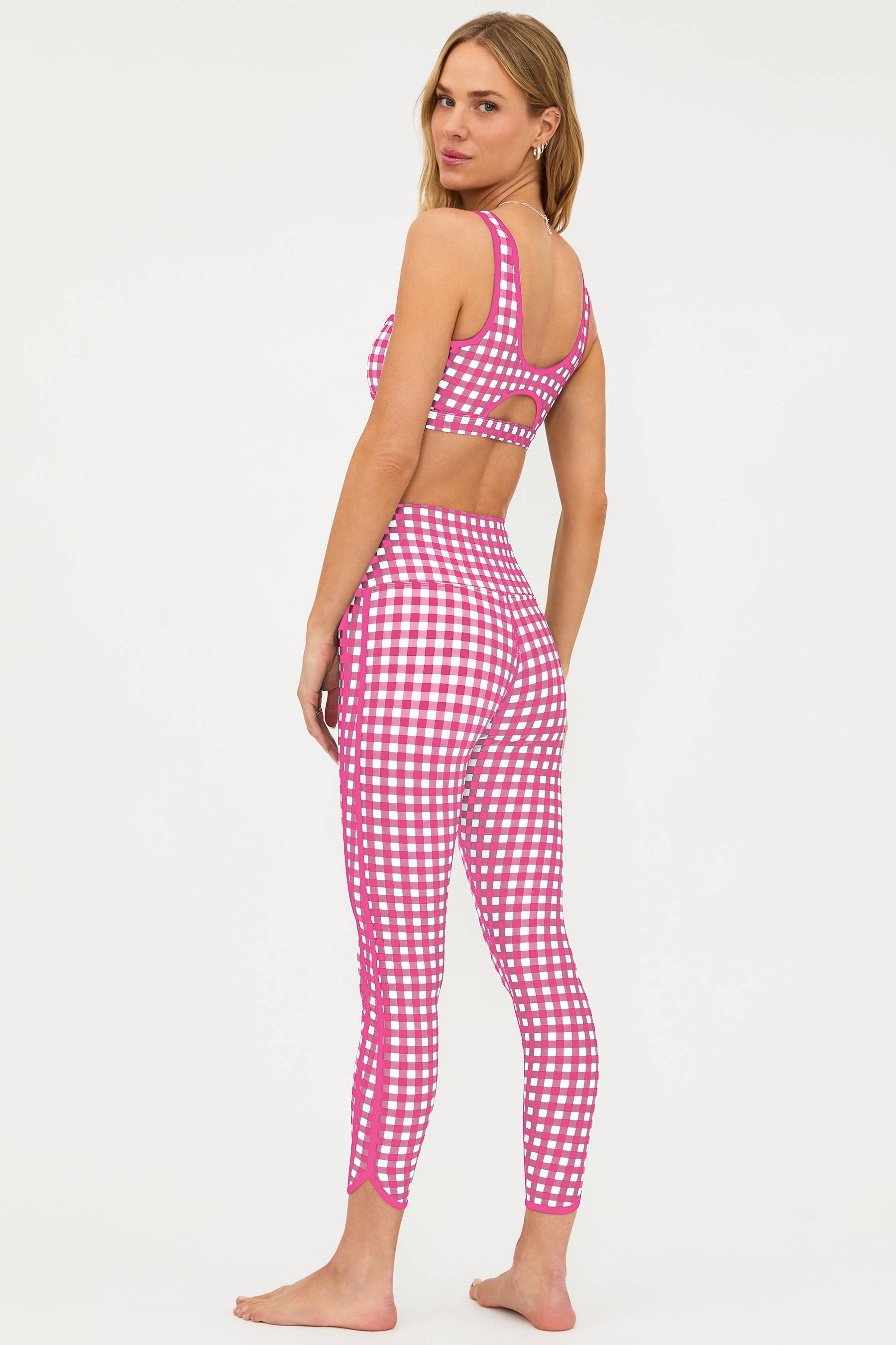 Anthropologie x Beach Riot Rella Legging Pink Gingham