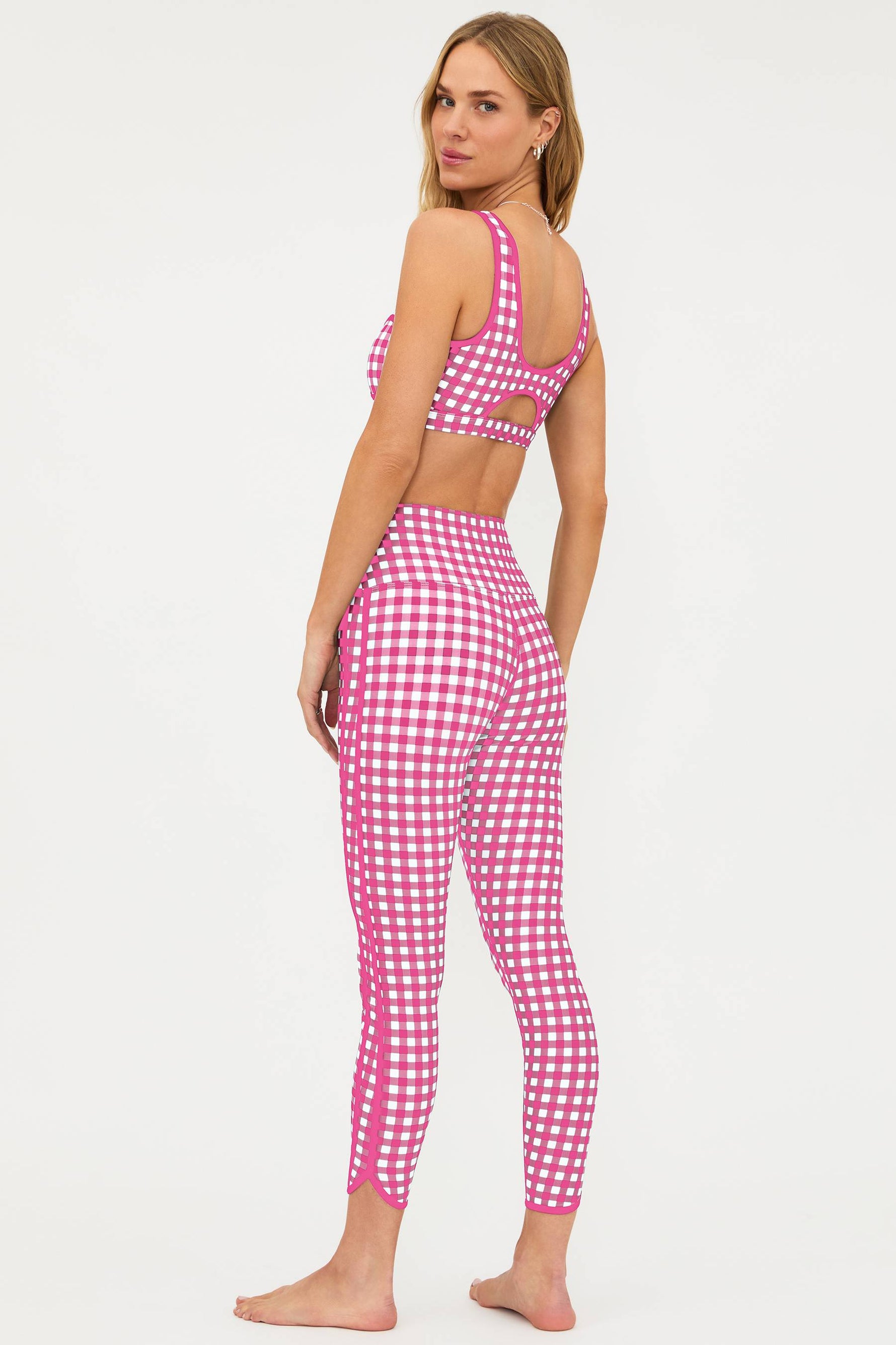 Anthropologie x Beach Riot Rella Legging Pink Gingham