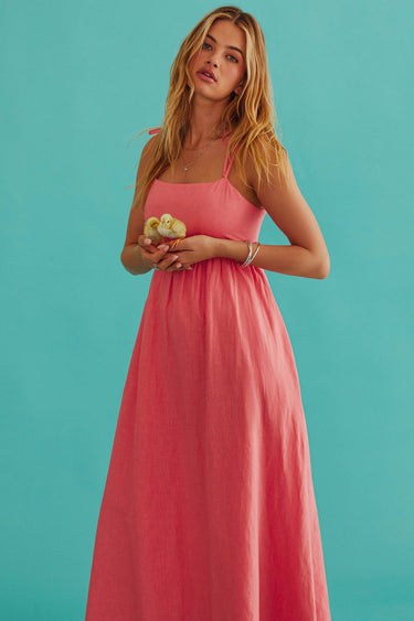 Beach Riot Valory Maxi Dress in Coral