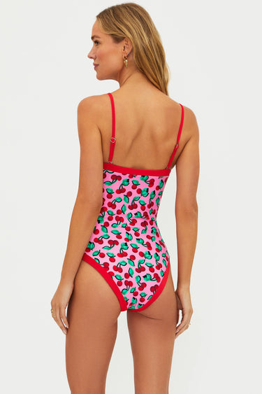Beach Riot | Amber One Piece Mon Cheri | Strapless Cherry Swimsuit