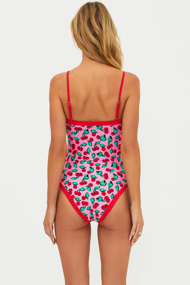Beach Riot | Amber One Piece Mon Cheri | Strapless Cherry Swimsuit