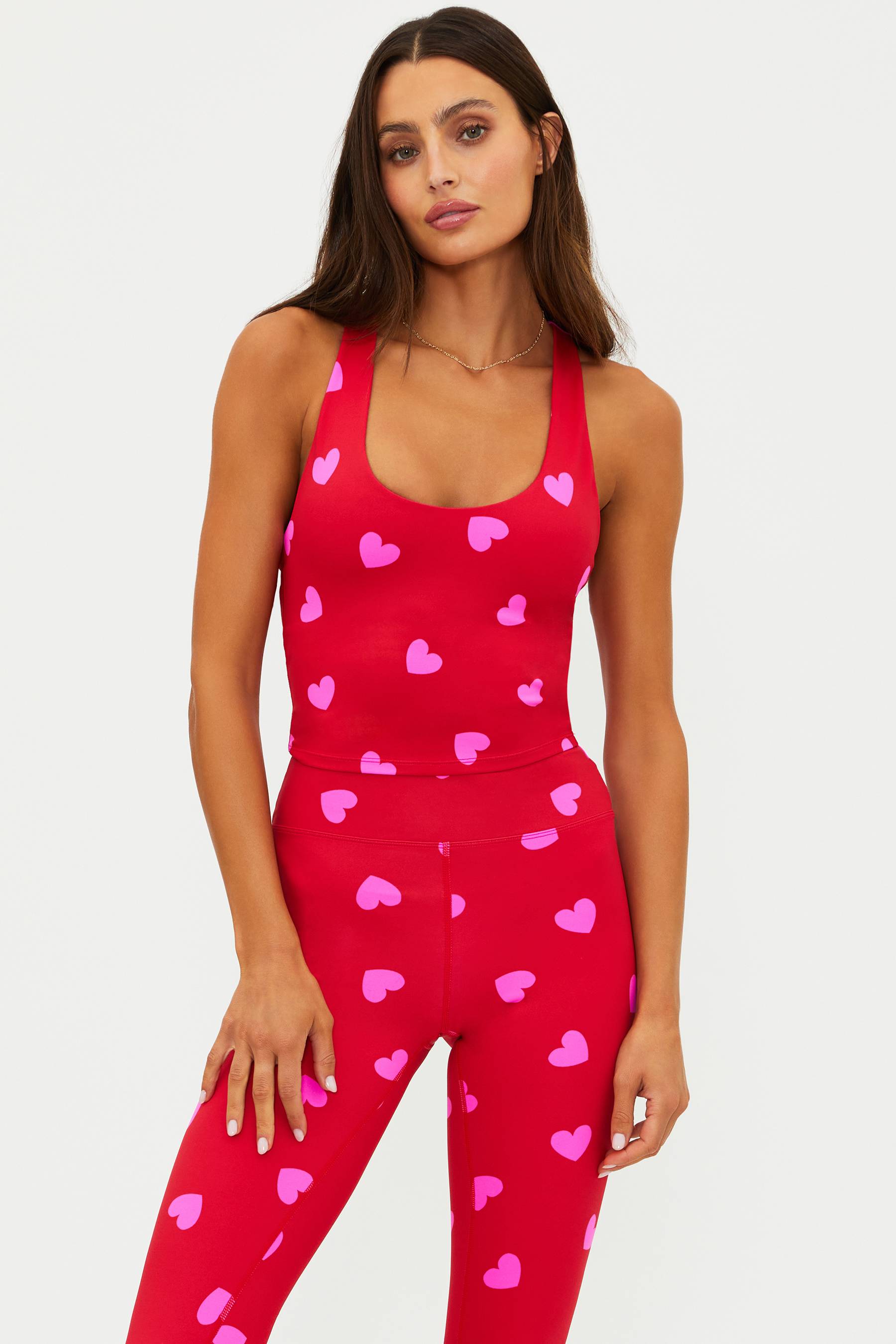 Beach Riot | Yara Top Royal Red Hearts | Heart Active Tank | Beach