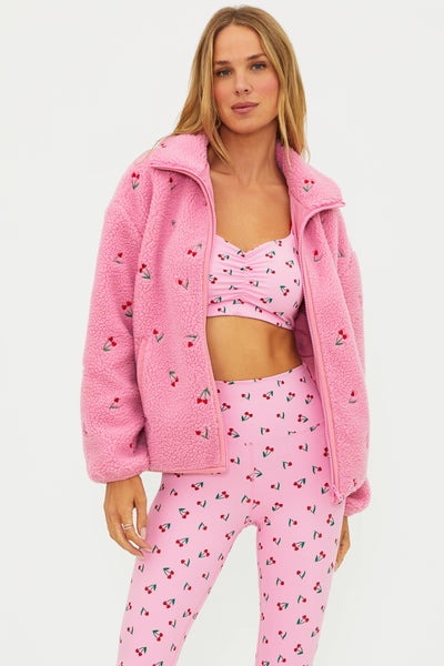Beach Riot | Bennie Jacket Mon Cheri Sherpa | Pink Cherry Sherpa