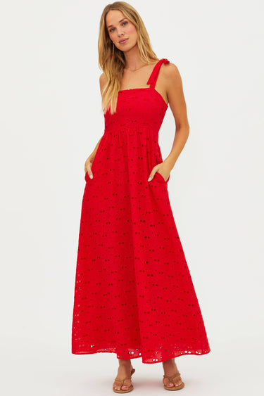 Charlotte Dress Cherry Eyelet, M / Cherry Eyelet