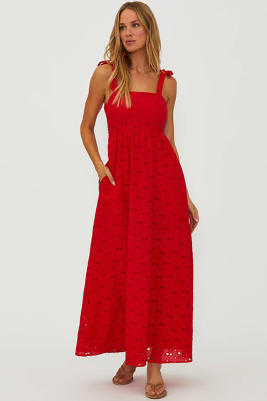 Charlotte Dress Cherry Eyelet, M / Cherry Eyelet