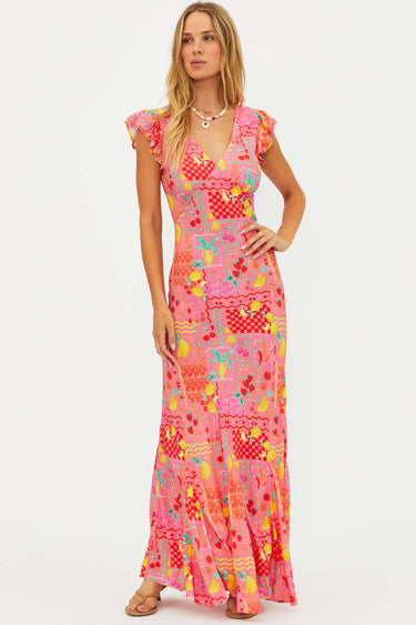 fruit maxi dress Summer Fruit Maxi Slip Dress