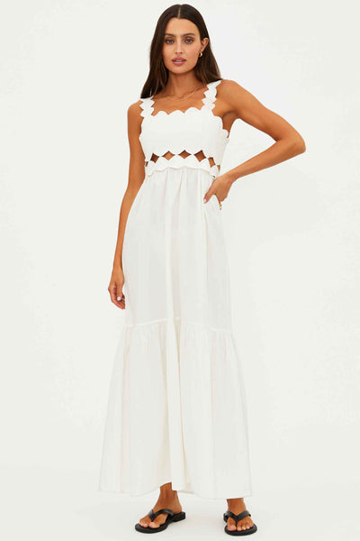 (取寄) ビーチライオット レディース キャンベル ドレス Beach Riot women Campbell Dress White Beach Riot | Campbell Dress White | White Maxi Dress | Beach Riot