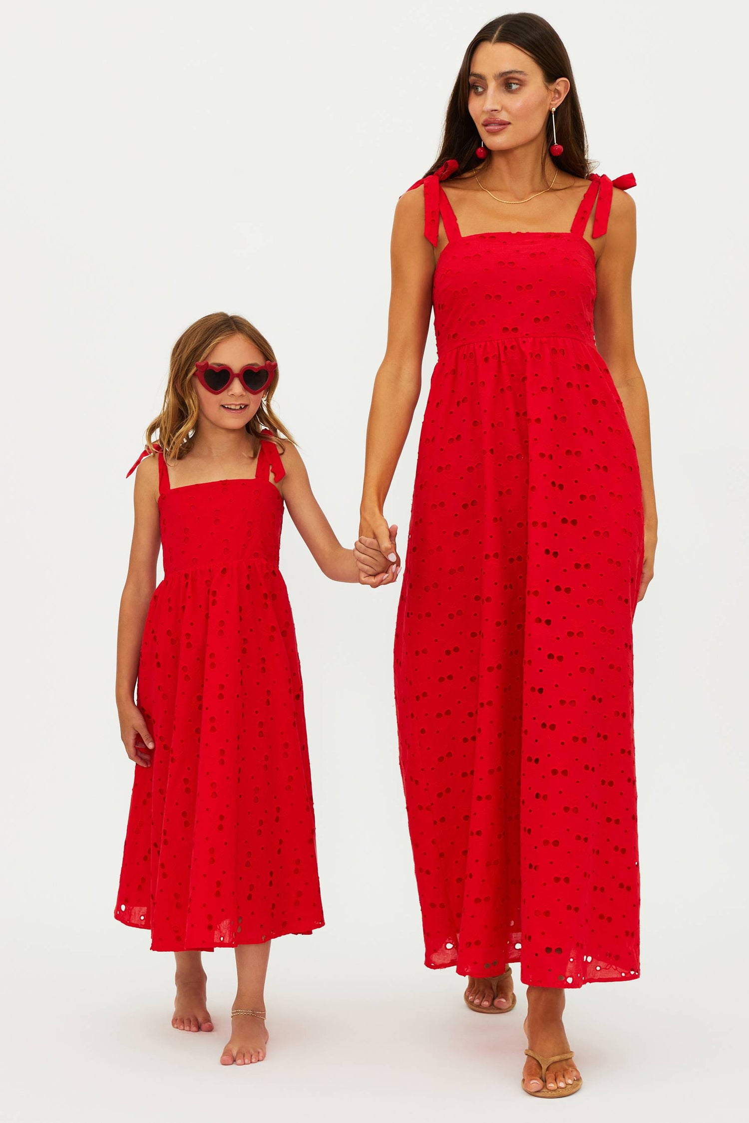 Beach Riot | Little Charlotte Dress Cherry Eyelet | Girls Red Cherry ...