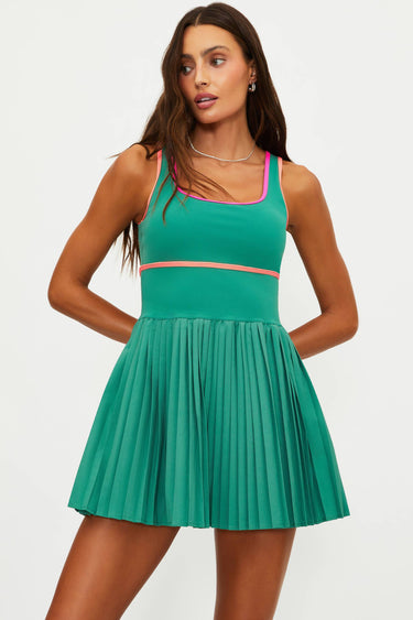 beach riot green dress Beach Riot | Zephyra Dress Racquet Court Green | Green Tennis Dress