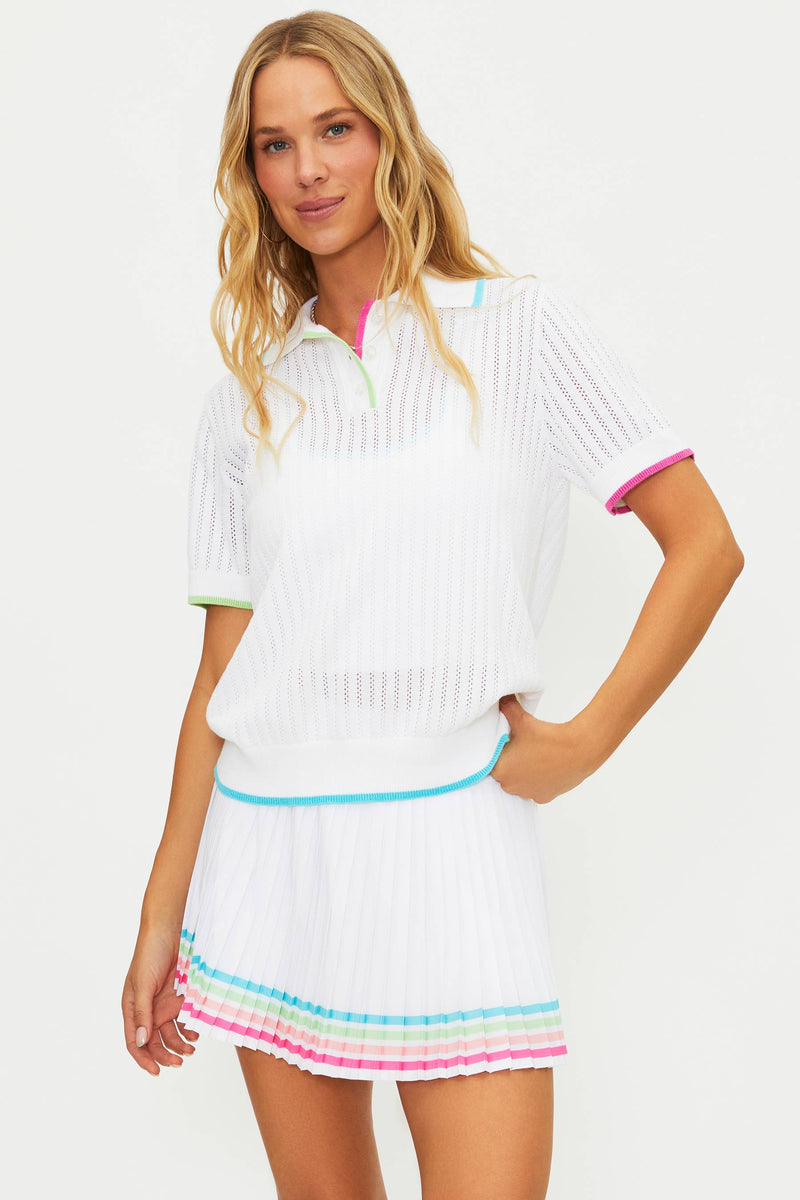 Sia Top Hibiscus Cove White
