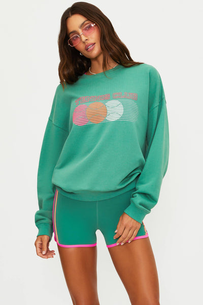 Beach Riot | Devyn Oversized Sweatshirt Rally Green Colorblock