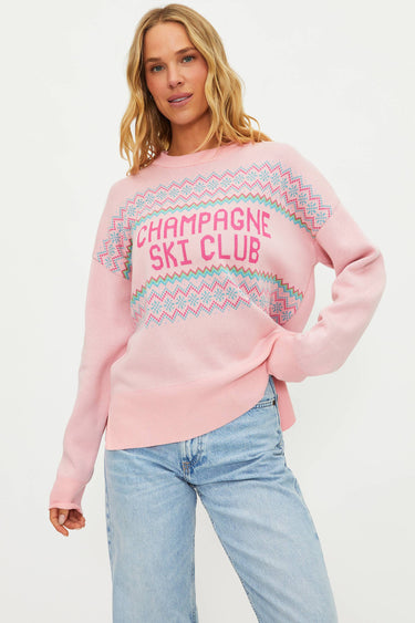 Anthropologie X Beach Riot Callie Sweater Sweet Winter Champagne Ski Club