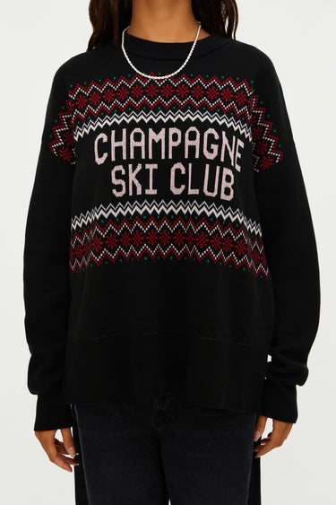 Anthropologie X Beach Riot Callie Sweater Cheers Champagne Ski Club