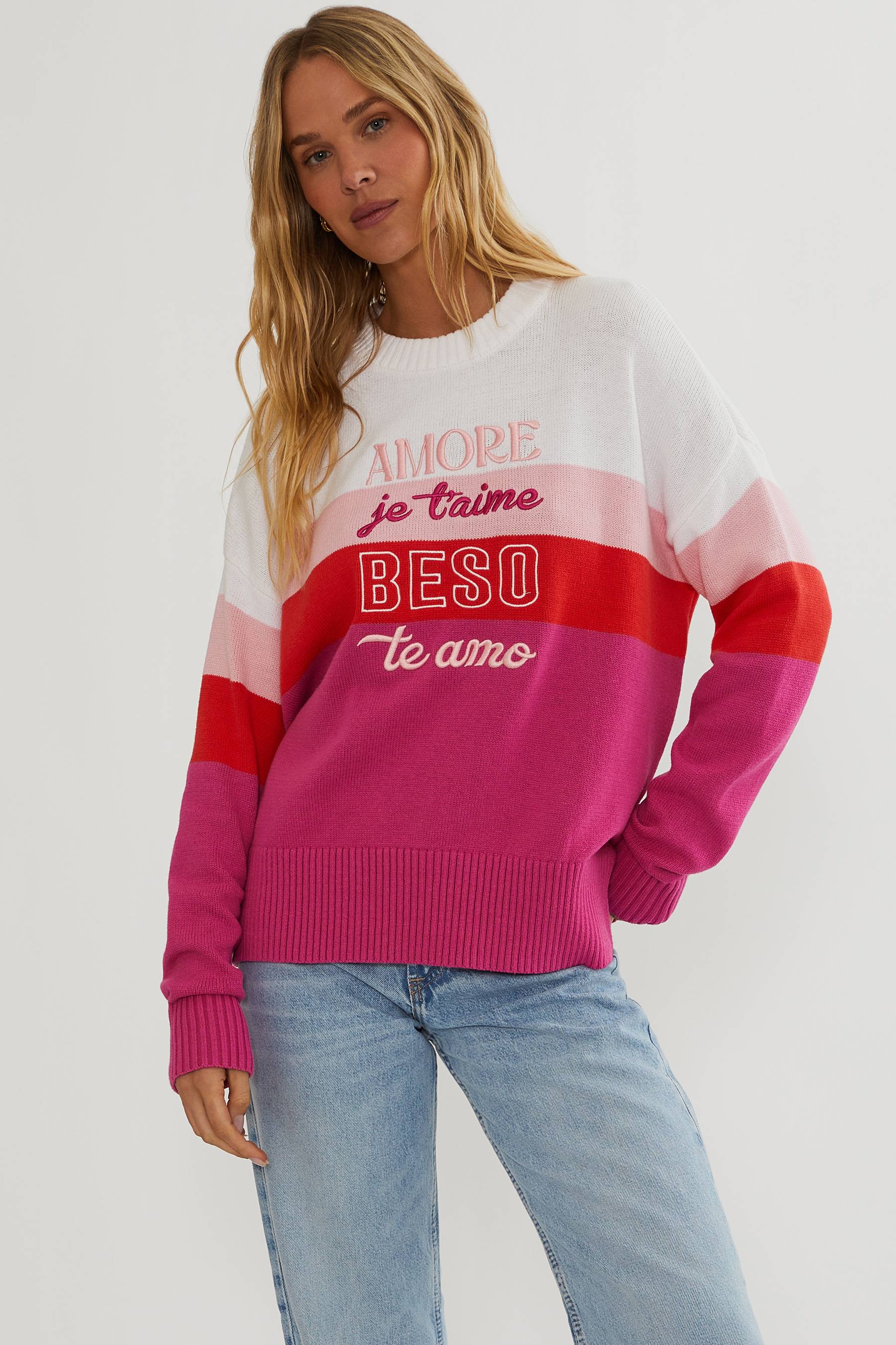 Anthropologie X Beach Riot Callie Sweater Love Language