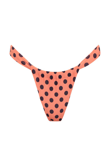 Beach Riot | Joan Bottom Peachberry Dot | Peach & Black Polka Dot