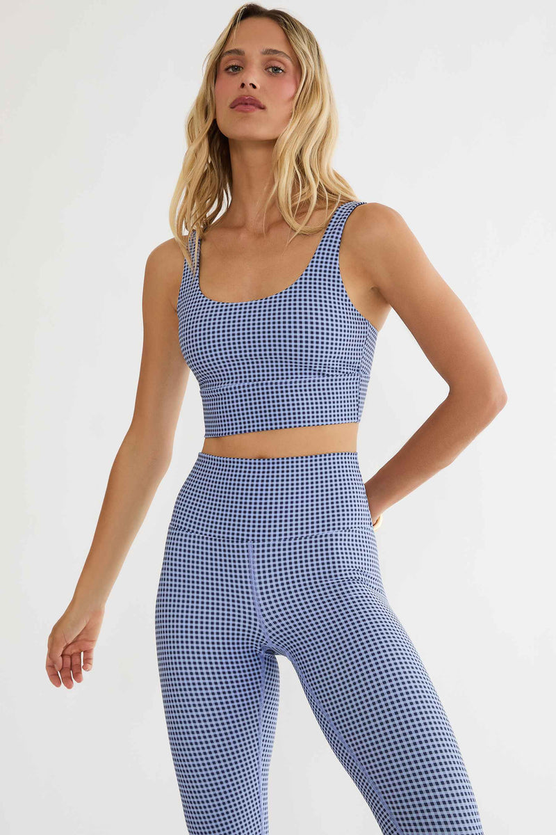 Leah Top Blue Gingham