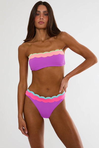 Beach Riot | Sybil Top Radiant Wave Colorblock | Scalloped Bandeau