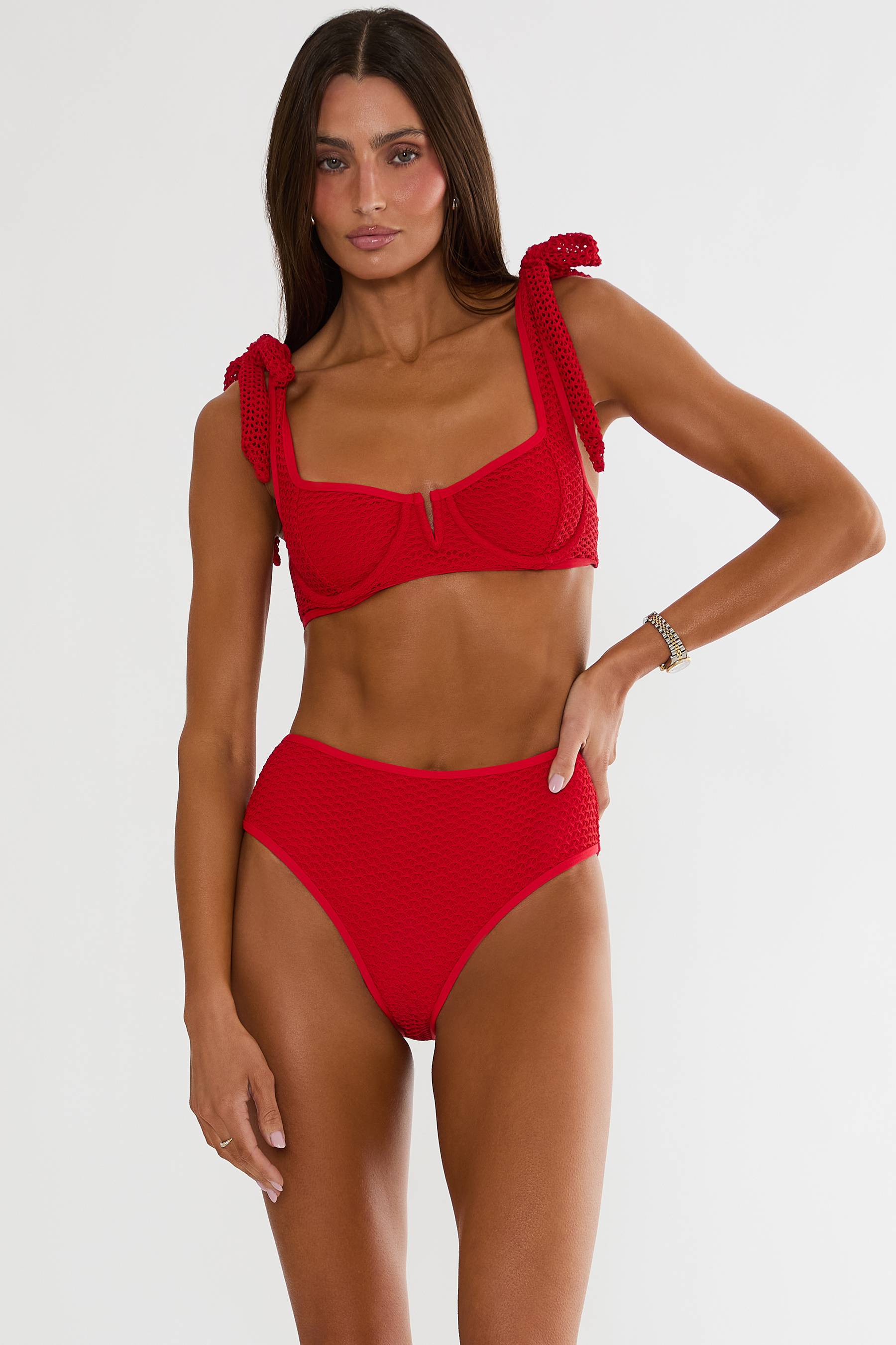 Blair Top Red Crochet