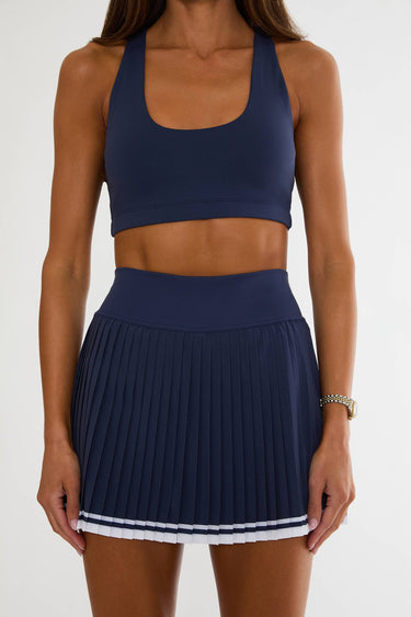 Beach Riot | Analie Skirt Dusk Club | Navy Pleated Tennis Skirt