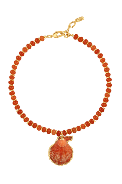 Beach Riot | Logan Tay Stella Necklace Orange | Orange Beaded