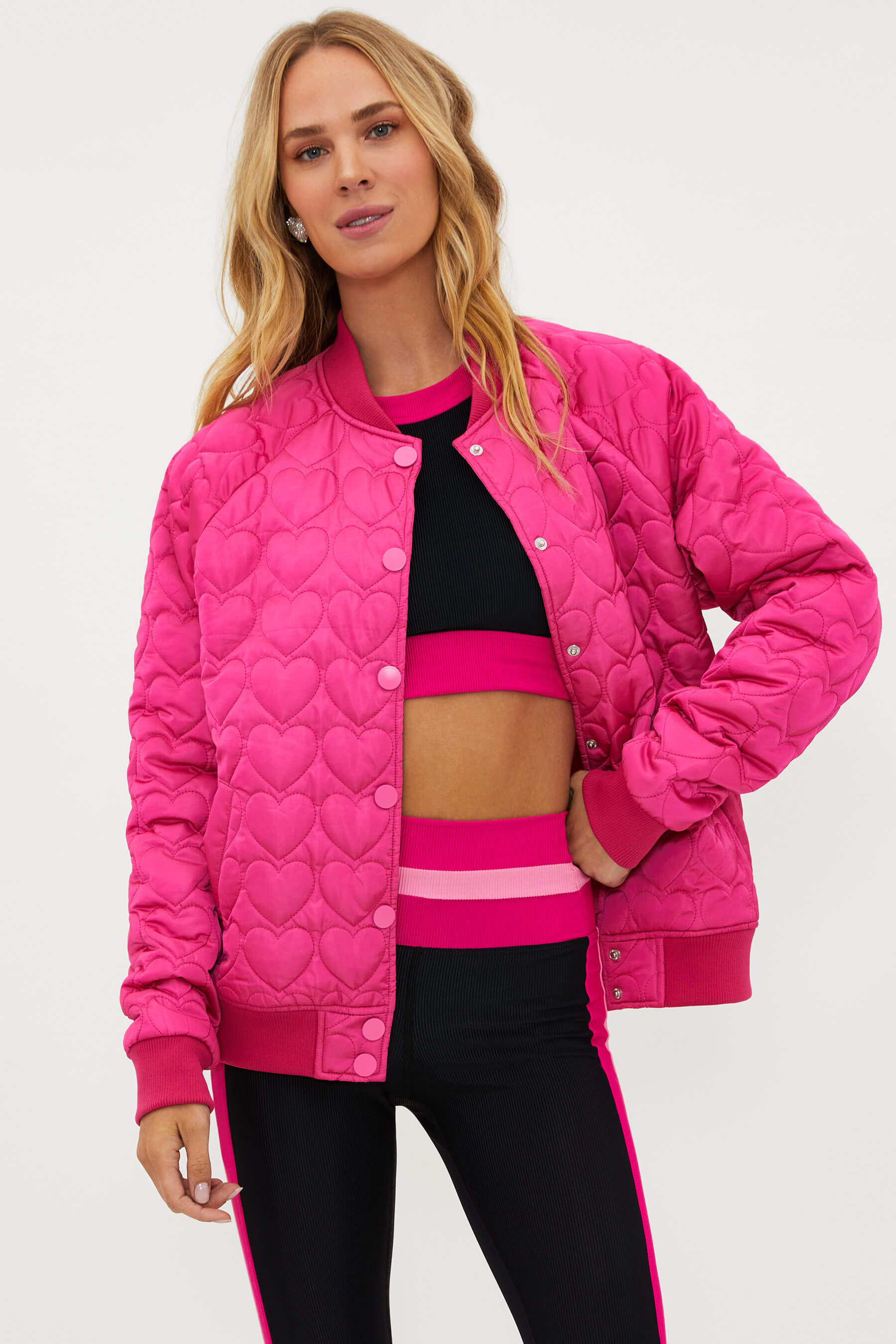 Flight Jacket Fuchsia Heart