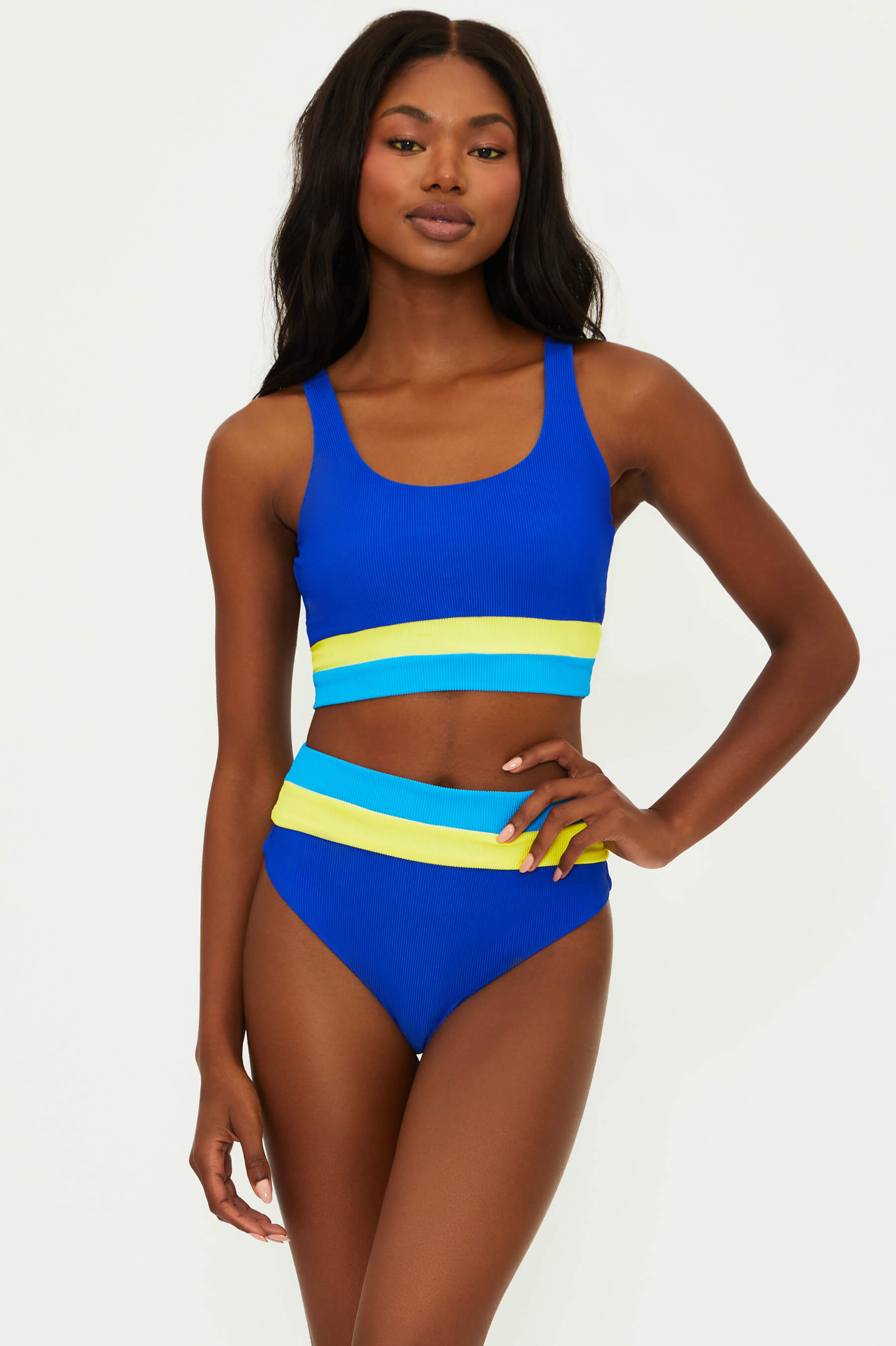 Beach Riot | Mackenzie Top Sangria Sunset Colorblock | Bikini Top