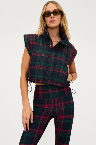 Canyon Puffer Vest Ribbon Plaid