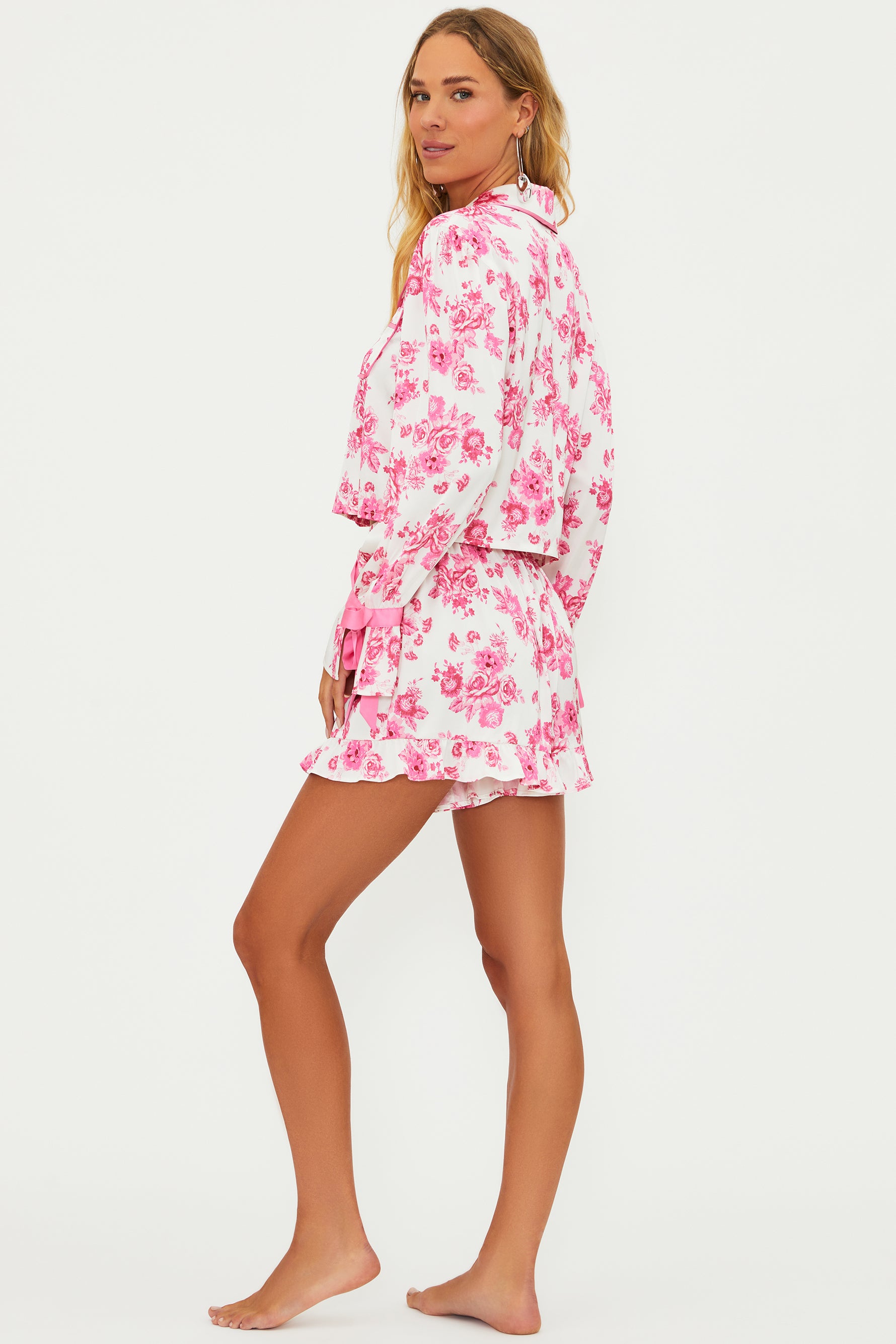 Aurora & Luna Pj Set Fuchsia Floral