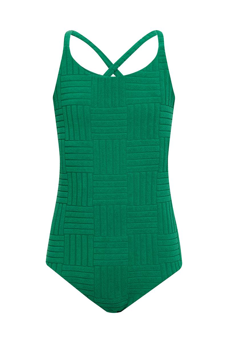 Little Julia One Piece Jelly Bean Green Terry