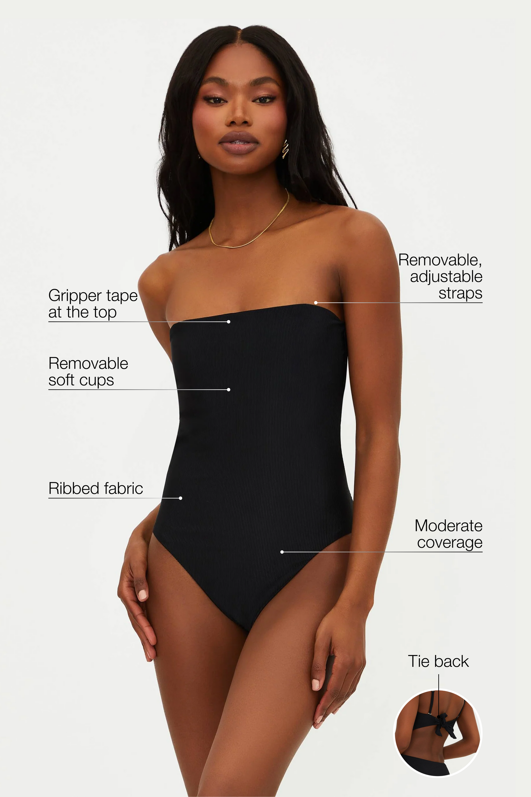 Stassia One Piece Black